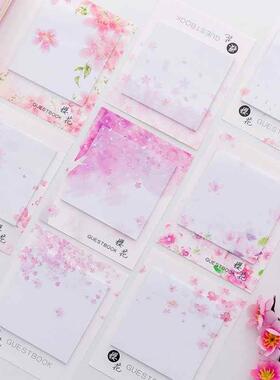 Cute Kawaii Cherry blossoms Memo Pad Sticky Notes Stationer