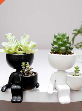 Creative Humanoid Ceramic Flower Pot Vase Plant Pot Ceramic