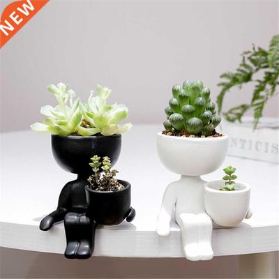 Creative Humanoid Ceramic Flower Pot Vase Plant Pot Ceramic