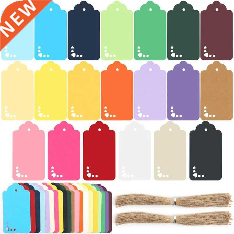200 Pcs Gift Tags, 20 Colors Tags with String Paper Tags Col