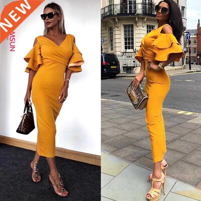 women long dress evening prty sexy off shoulder 包臀连衣裙