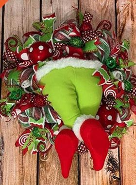 Christmas Thief Stole Wreath Christmas Burlap Wreath for