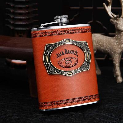 8oz Portable 304 Stainless Whisky Flask for Alcohol Hip Flas