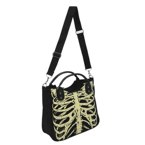 Luminous Gothic Skeleton Bones Skulls Bags Rock Designer Fem