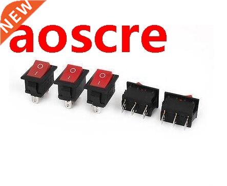 5 Pcs SPDT 2 Position Boat Rocker Switch 3 Pins AC 250V 6A