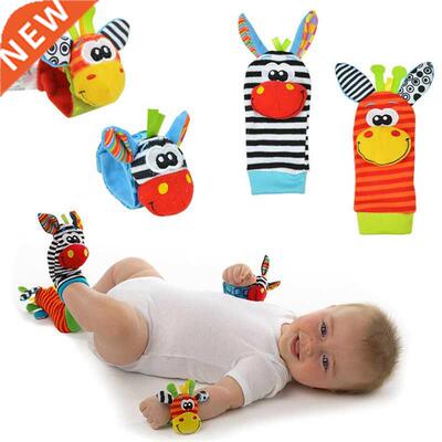 Baby Rattles Plush Toy Newborn Socks Animal Cute Cartoon