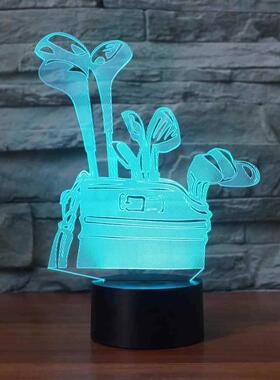 Led 3d Night Light Golf Touch Reote Control Switch Usb Desk