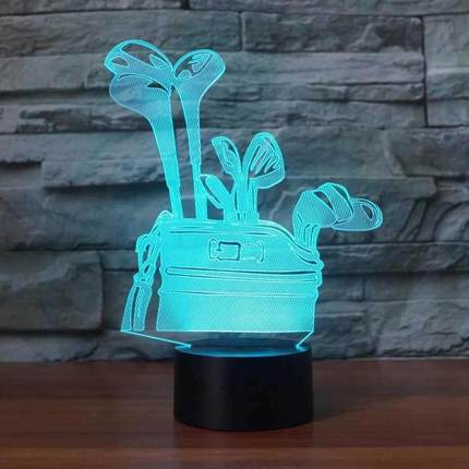 Led 3d Night Light Golf Touch Reote Control Switch Usb Desk