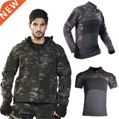 Outdoor Hiking Jacket+Shirts Soft Shell Outwear Windproof Wi