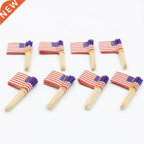 American Flag Picks Food Mini Fruit Toothpick Paper Flag