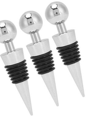 Kitchen Accessories Wine Bottle Stopper Silver Round Head B
