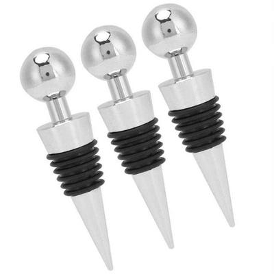 Kitchen Accessories Wine Bottle Stopper Silver Round Head B