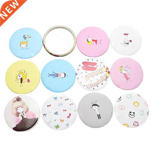 1Pc Cute Cartoon Mini Portable Circular Hand Mirror Pocket