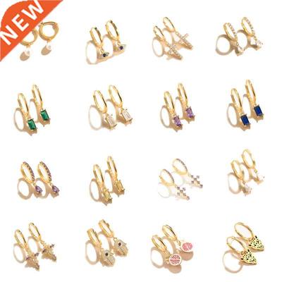 CANNER Real 925 Sterling Silver Huggie Drop Earrings ndy Gol