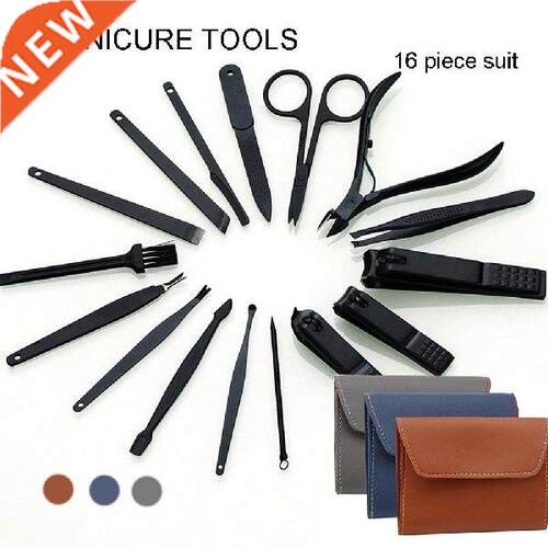 16Pcs/Set Nail Clipper Cutter File Manicure Pedicure Tool