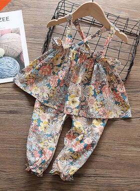 Toddler Girls Clothing Floral Dress + Pants Clothes For Girl