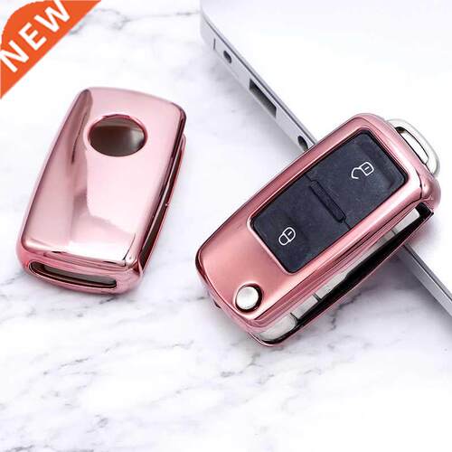 Soft Tpu Folding Remote Car Key Case Fob Holder for VW Jett