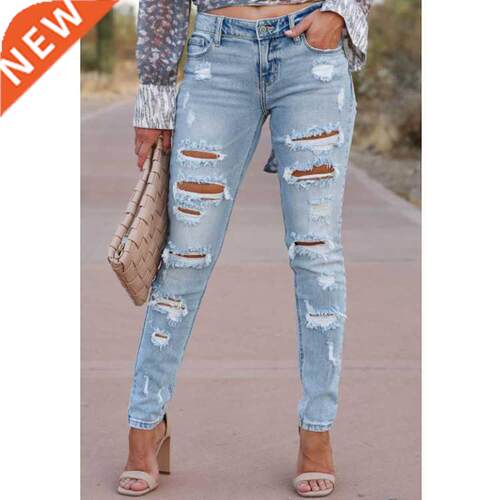 23XL large size fat MM women's pencil denim pants女牛仔裤