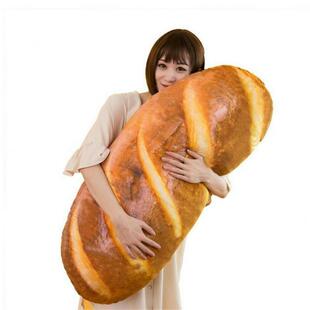 D Simulation Bread Shape Pillow Soft Lumbar Back Cushion Pl