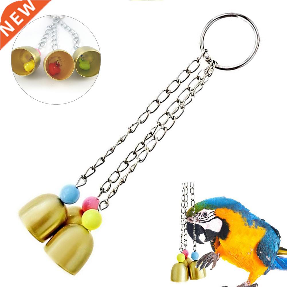 1Pc Pet Bird Parrot Pigeon Hanging  Bells Chain Cage Stand