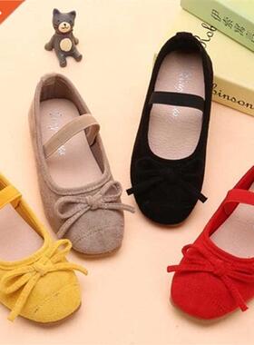 Child Kids Shoes Girls bow-knot princess shoes chaussure fil