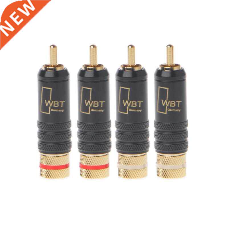 4pcs/Lot New Gold Plated Copper RCA Plug Durable RCA Connect