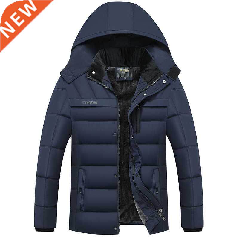 Men Winter Jacket Casual Warm Thick Hooded Jacket Parkas Coa图片