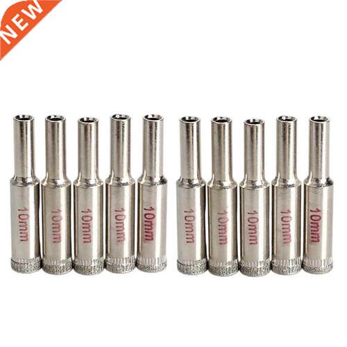 10pcs 10mm Diamond Coated Drill Bit Set Tile Marble Glass Ce