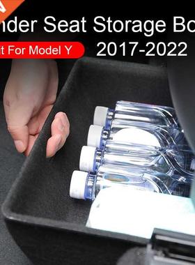 For Tesla Model Y Under Seat Storage Box Car Garbage Bin Org