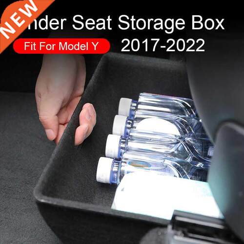 For Tesla Model Y Under Seat Storage Box Car Garbage Bin Org