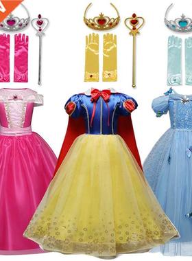 Girls Princess Costume For Kids Halloween Party Cosplay Dres
