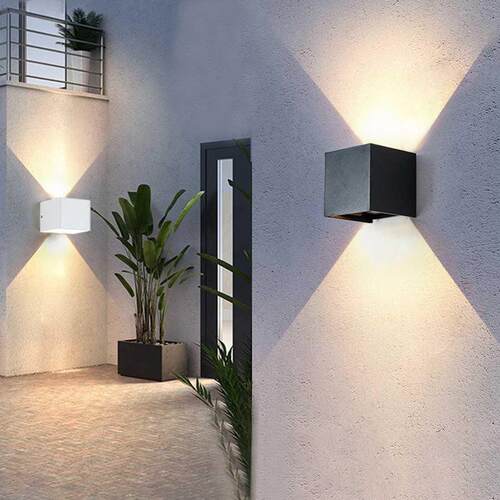 12W 20W 40W Cube Adjustable Outdoor Led Porch Wall Light Up