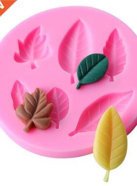 Silicone Mold Lef Shped 6-Cvity Fondnt Mold for Bking N