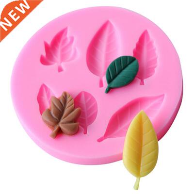 Silicone Mold Lef Shped 6-Cvity Fondnt Mold for Bking N