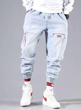 Sreetwear Hip Hop Cargo Pants Men's jeans Cargo Pants Elasti
