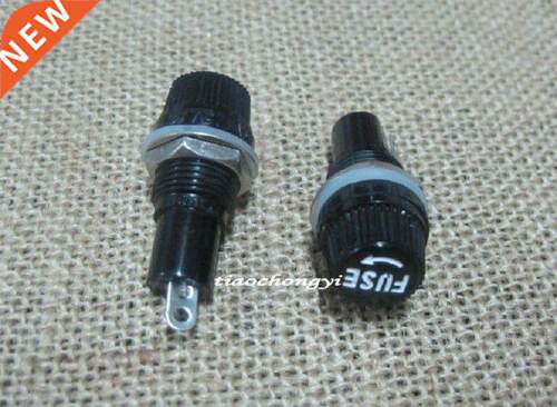 50pcs Panel Round Dash Mount Fuse Holder Spade Terminals 15A