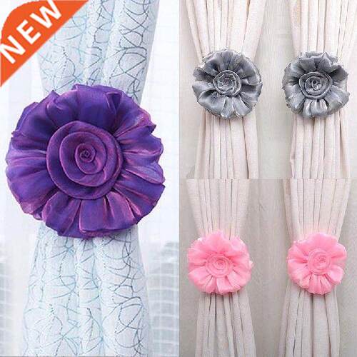 1PC/1Pair Flowers Curtain Tieback Stain Curtain Clips Home
