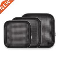 3Pcs/Set Square Shape Cake Tins Mold Non Stick Baking Bake