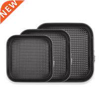 3Pcs/Set Square Shape Cake Tins Mold Non Stick Baking Bake