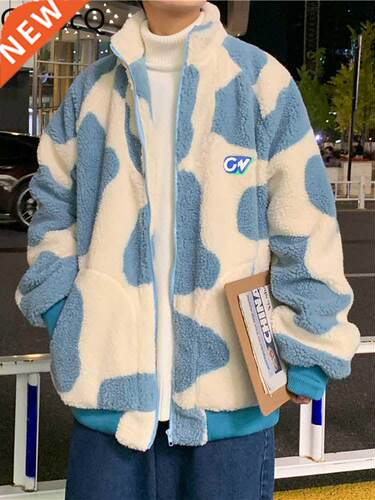 Lamb Velvet Jacket Men Casual Korean Version of Harajuku nd