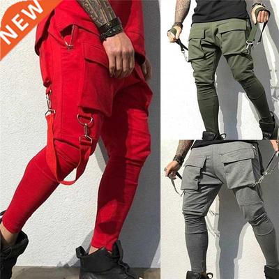 2021 Men Streetwear Pants Black Harem Pants Light Men Punk P