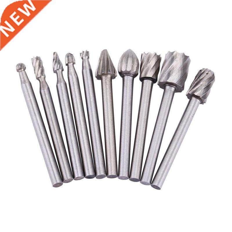 10pcs HSS Burrs Rotary Files Hole Bits Carving Tools mm Rou