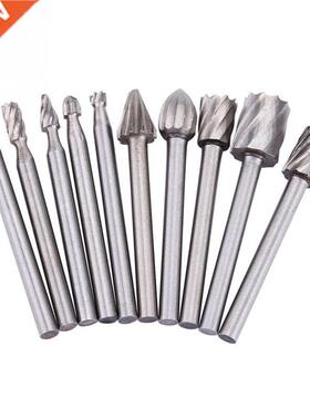 10pcs HSS Burrs Rotary Files Hole Bits Carving Tools mm Rou