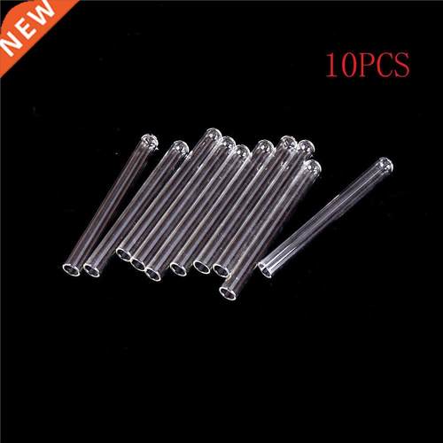 10pcs Transparent Glass Tubes Long Thick Wall Test Tube 10*1