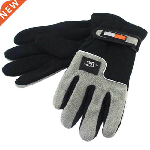 Men Winter Warm Fleece Thermal Motorcycle Thermal Warm Glove