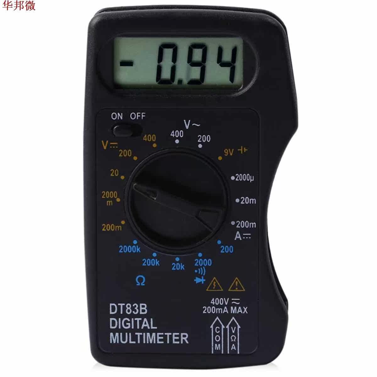 Digital Multimeter AC DC Voltage Current Resistance Diode Te