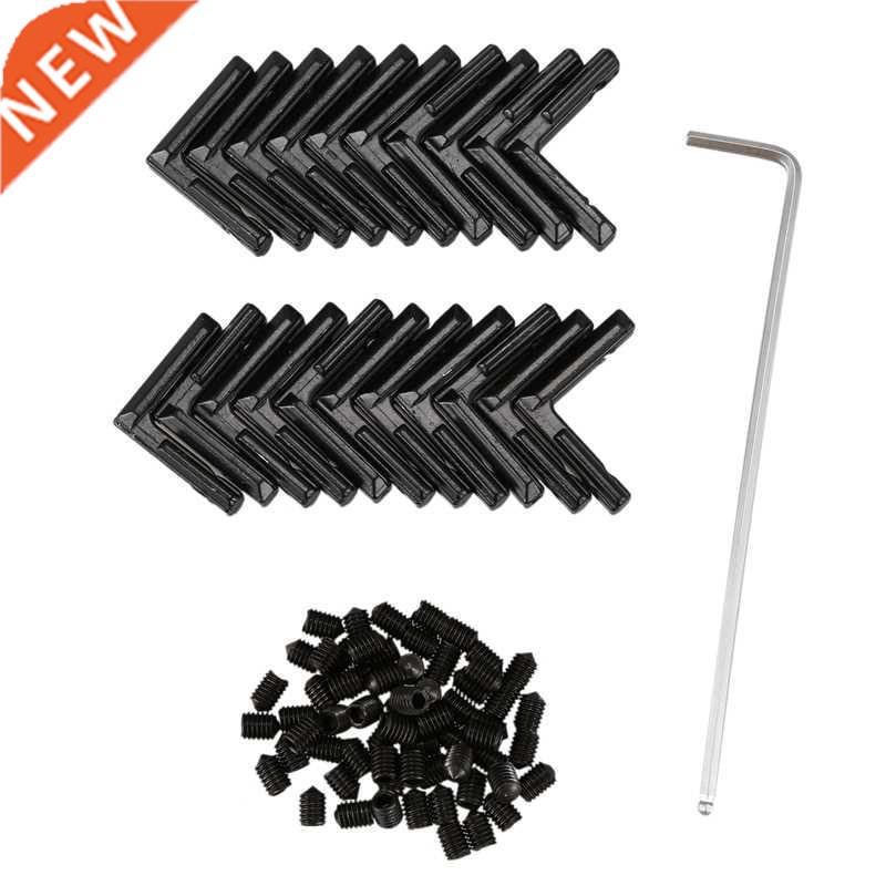 20Pcs Black T Slot L-Shaped Angle Slot Connector Joint Brack