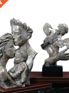 resina famiglia coppia amante statue figura testa scultura