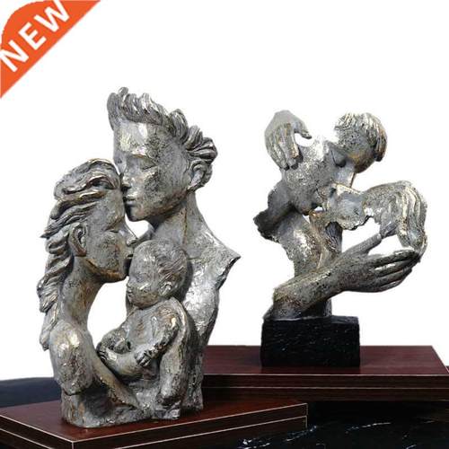 resina famiglia coppia amante statue figura testa scultura