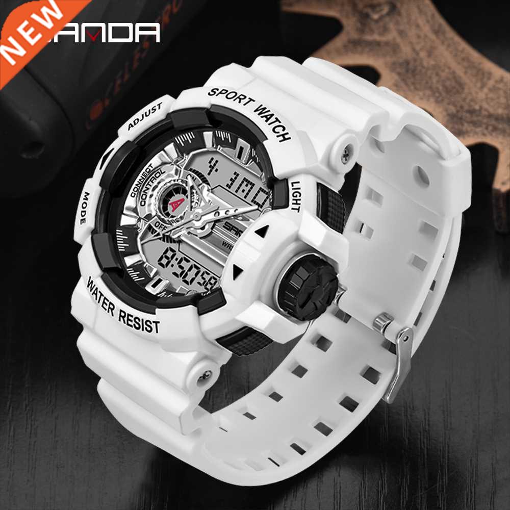 Sanda 599 Sport Watches New Men Watch ATM Waterproof LED D